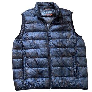 Hawke & Co Sport Puffer Vest Mens L Black Camo Duck Down‎ Feather Outdoors